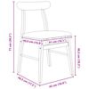 vidaXL Dining Chair 2 pcs Natural and Light Solid Rubber Wood