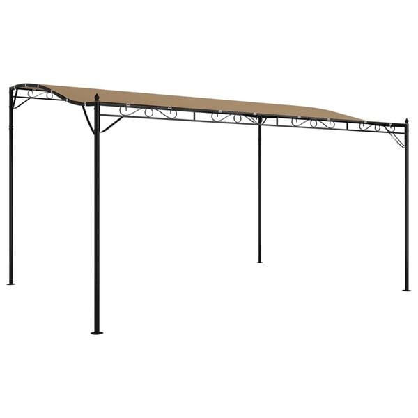 vidaXL Canopy Taupe 4x3 m 180 g/m&sup2; Fabric and Steel