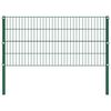 vidaXL Fence Panel with Posts Iron 1557.5x80 cm Green