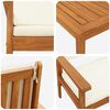 vidaXL Garden Sofa Set 2 pcs Brown Solid Acacia wood