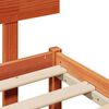 vidaXL Bed Frame with Headboard Wax Brown 90 x 200 cm Solid Pine Wood