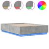 vidaXL Bed Frame with LED without Mattress Concrete Grey 160x200 cm