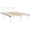 vidaXL Bed Frame without Mattress White Metal 160x200cm