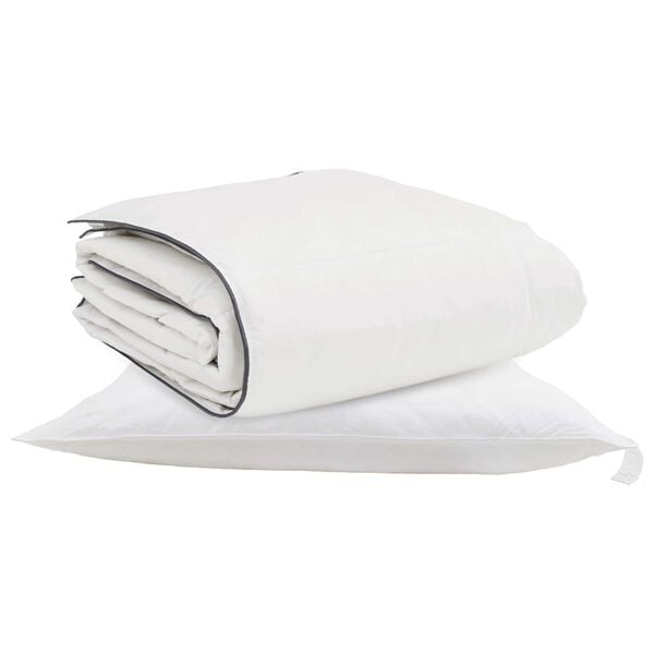 vidaXL Winter Duvet with Pillow 2 pcs White Down Feather