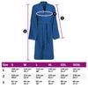 vidaXL Bathrobe KINN Blue L Cotton