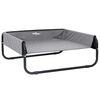 vidaXL Dog Bed Folding Manual Light Grey 85 x 85 x 33 cm Steel