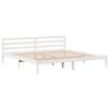 vidaXL Bed Frame with Headboard without Mattress White 180x200 cm Super King