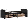 vidaXL Day Bed with 5 Drawers without Mattress IRUN Black 90x200 cm