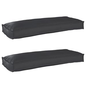 vidaXL Pallet Cushion Set 2 pcs Black 100 x 40 x 8 cm Oxford fabric