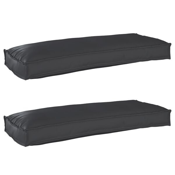 vidaXL Pallet Cushion Set 2 pcs Black 100 x 40 x 8 cm Oxford Fbric