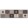 vidaXL Kitchen Rug Grey Stars 150 x 45 cm 100% Polyamide Washable