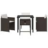 vidaXL Garden Dining Set 5 pcs Brown Poly Rattan
