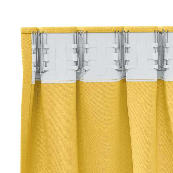 vidaXL Blackout Curtains with Rings 2 pcs Mustard Yellow 245 x 140 cm