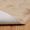 vidaXL Faux Sheepskin Rug Tafalla Beige &Oslash; 80 cm Polyester