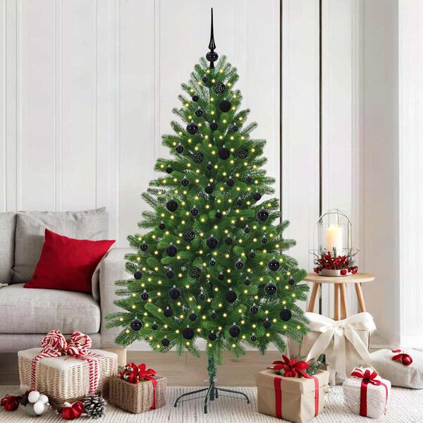 vidaXL Christmas Tree with 300 LEDs with Stand Green 180 cm PE