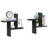 vidaXL Wall Shelves 2 pcs Black 38x12x38 cm Engineered Wood