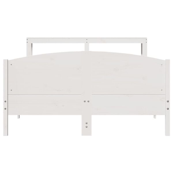 vidaXL Bed Frame without Mattress White 120x200 cm Solid Wood Pine