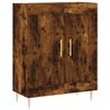 vidaXL Highboard Smoked Oak 69.5x34x180 cm Engineered Wood
