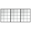 vidaXL Wall Mirrors 3 pcs Black 80x60 cm Metal