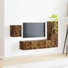 vidaXL TV Cabinet Set Wall-mounted 4 pcs Smoked Oak Engineered Wood