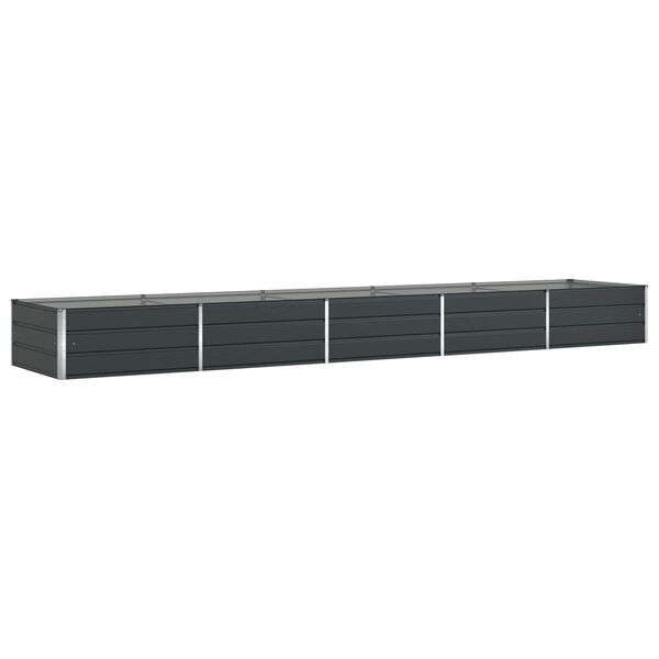 vidaXL Planter Anthracite 480 x 100 x 45 cm Galvanised Steel