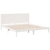 vidaXL Extra Long Bed Frame without Mattress White 180x210 cm Solid Wood