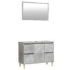 vidaXL 2 Piece Bathroom Furniture Set Concrete Grey Engineered Wood