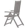 vidaXL Garden Reclining Chairs 6 pcs Grey Solid Acacia Wood