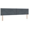 vidaXL Headboard Height Adjustable Dark grey 200 cm Velvet