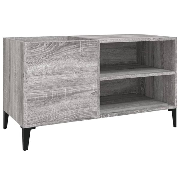 vidaXL Record Cabinet Grey Sonoma 84.5x38x48 cm Engineered Wood