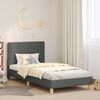 vidaXL Children's Bed Frame with Headboard Dark Grey 90 x 200 cm