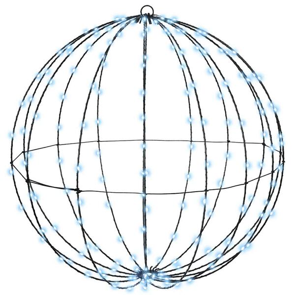 vidaXL Ball with 384 LEDs 2 pcs Cold white 59.5 x 59.5 x 63 cm Metal