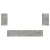 vidaXL TV Cabinet Set Wall-mounted 5 pcs Concrete Grey Engineered Wood
