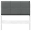 vidaXL Upholstered Headboard with Headboard White and Light Grey 80 cm