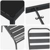 vidaXL Garden Dining Set 5 pcs Anthracite Powder-Coated Steel