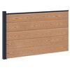 vidaXL Fence Panel WPC and Aluminium Brown