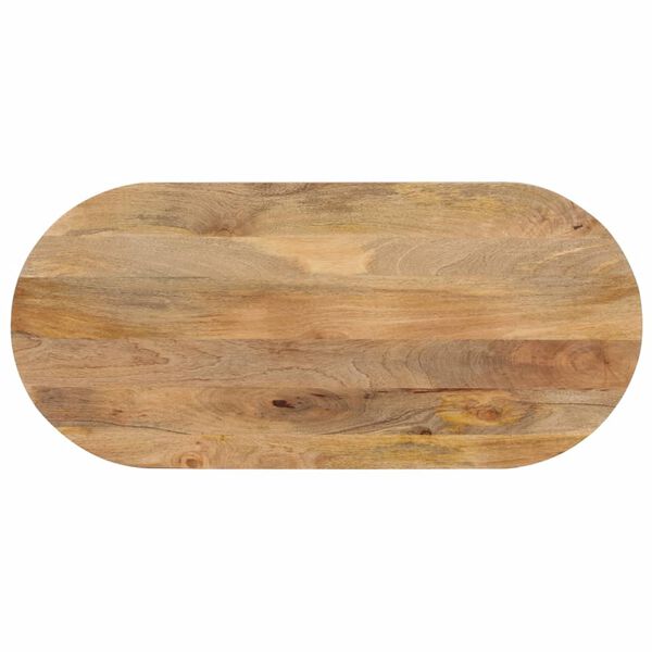 vidaXL Table Top 120x60x2.5 cm Oval Solid Wood Mango