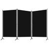 vidaXL 3-Panel Room Divider Black 260x180 cm
