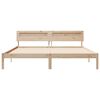 vidaXL Bed Frame with Headboard Brown 180 x 200 cm Solid Pine Wood