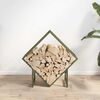 vidaXL Firewood Rack Olive Green 60x25x60 cm Cold-rolled steel