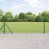 vidaXL Fence with Posts Green 0.5 x 50 m PVC-coated steel