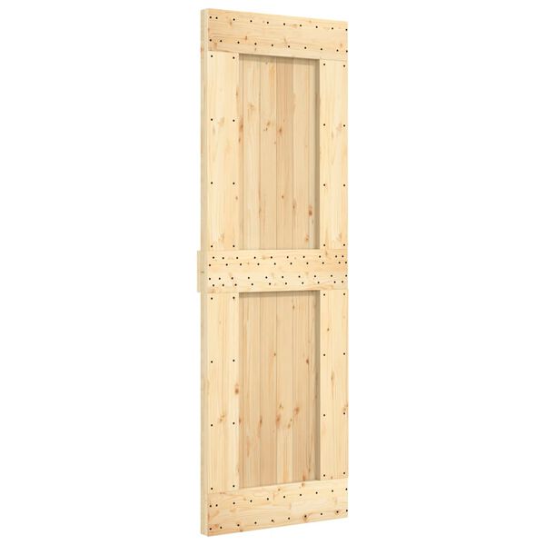 vidaXL Sliding Door with Hardware Set 70x210 cm Solid Wood Pine