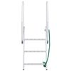 vidaXL 3-Step Dock Ladder Silver 58 x 77 x 144 cm Aluminium