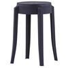 vidaXL Stackable Stools 4 pcs Black Plastic