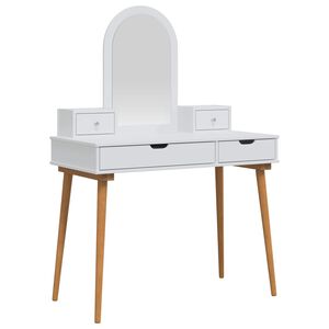 vidaXL Dressing Table Set FAUSKE 4 pcs White 100 x 50 x 143 cm