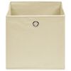 vidaXL Storage Boxes 10 pcs Cream 32x32x32 cm Fabric