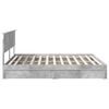 vidaXL Storage Bed Concrete Grey 180 x 200 cm Engineered Wood