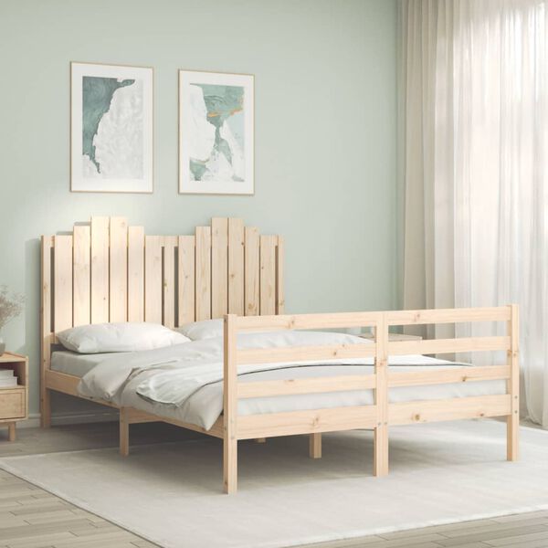 vidaXL Bed Frame without Mattress 140x200 cm Solid Wood