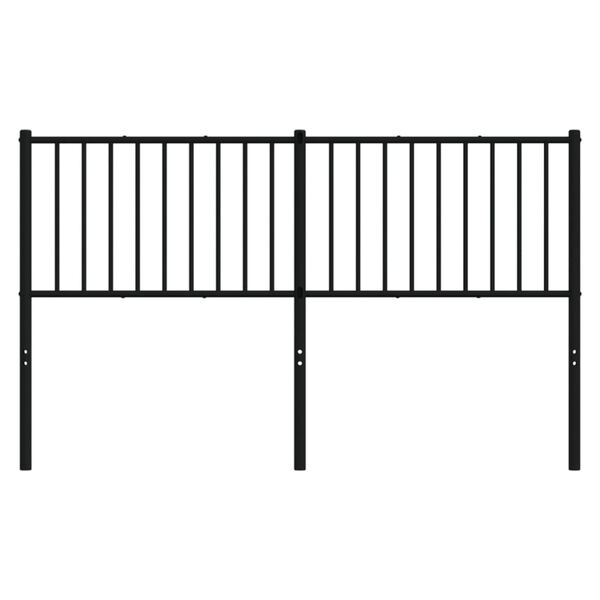 vidaXL Metal Replace Headboard Black 160 cm