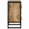 vidaXL Shoe Cabinet with Shelf Black 30 x 30 x 40 cm Solid Mango wood